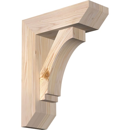Ekena Millwork Imperial Slat Smooth Bracket w/ Offset Brace, Douglas Fir, 5 1/2"W x 16"D x 20"H BKT0604X16X20IMP06SDF